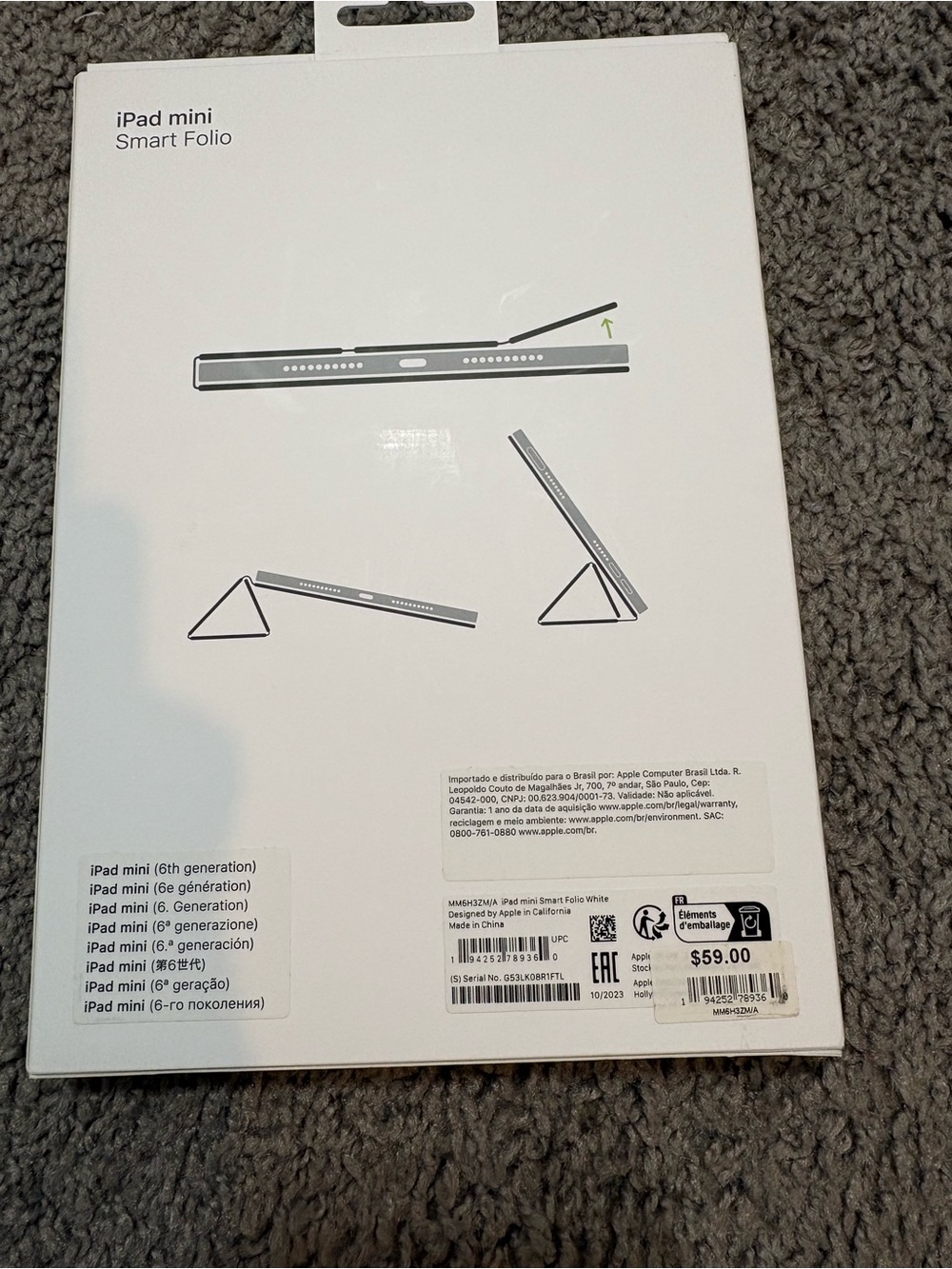 Apple iPad mini Smart Folio - White Cover - Picture 5 of 6